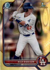 2022 Bowman Draft #BDC-165 Nick Biddison /75 Los Angeles Dodgers
