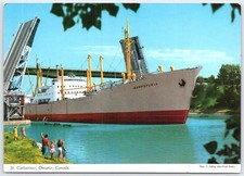 HARPEFJELL Ship St. Catharines Ontario Welland Canal John Hinde Postcard 1960s