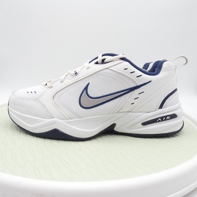 Nike Air Monarch IV White Midnight Navy Training Shoes 415445-102 Mens 11