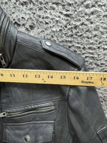 Jackrose Full-Zip Leather Hooded M-65 Military Jacket Black Mens Size 5 image 15