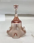 Fenton Pink Satin Glass Bell Scalloped Ruffled Edge Vintage 6 Inch