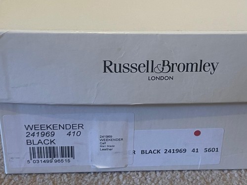 Russell & Bromley Women's Black Leather New Weekender Lace Up Trainers Size 8 - Picture 10 of 13