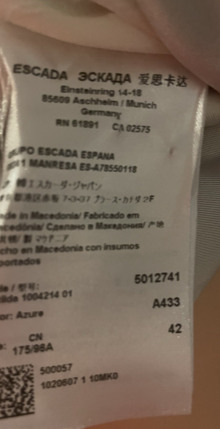 Escada Abstract Pattern Blazer Jacket Pockets 2-B… - image 8