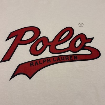 NWT Polo Ralph Lauren White Script Graphic Short Sleeve T-Shirt