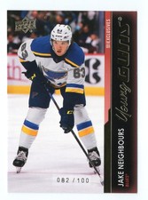 2021-22 UD Series 2 Jake Neighbours Young Guns UD Exclusives 82/100