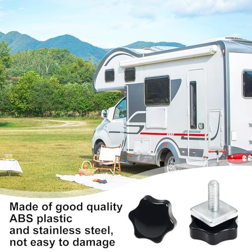 Black RV Awning Brace Knob with Nut Kit,Replacement Parts for Convenient RV - Picture 5 of 6