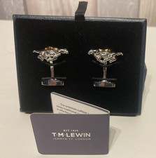 Rare T M Lewin Veritas Racing Horse & Jockey Cufflinks New in Box RRP �59.95
