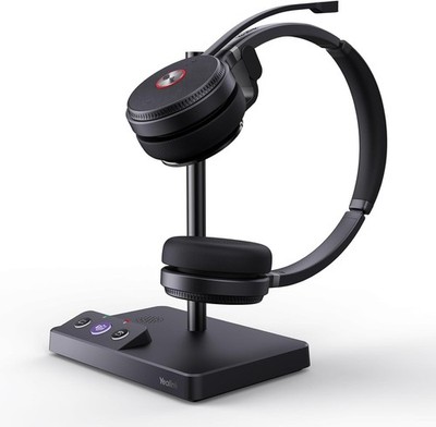 Yealink WH62 Dual Teams DECT Wireless Office Headset 525ft Range Noise Canceling