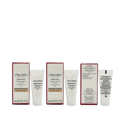 3 x Shiseido Benefiance Wrinkle Smoothing Eye Cream 5ml/0.17oz ea = 15mL TOTAL