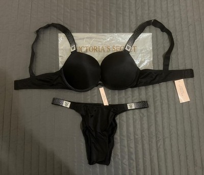 SET PUSHUP BH UNTERWÄSCHE DESSOUS SLIP HÖSCHEN VICTORIA'S SECRET 75