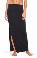 NWT SPIRITUAL GANGSTER Raquel Rib Maxi Skirt in Vintage Black, XL  128 