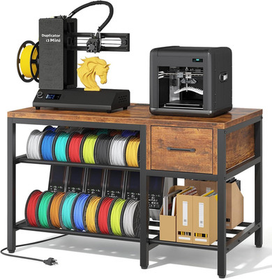 3D Printer Stand with Filament Storage   Heavy Duty Wooden Drawer - Style02