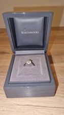 Engagement or Wedding Ring - Real Diamond and White Gold - Snowflake Pattern