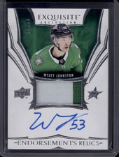 2024-25 Exquisite Wyatt Johnston Endorsements Relics Patch Auto SP /50