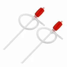 Wideskall 2 Pieces Liquid Fuel Transfer Manual Hand Operated Siphon Pump