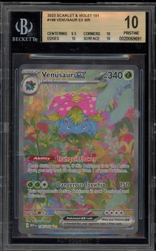 Pokemon Venusaur ex 151 MEW EN Special Illustration Rare #198 BGS 10 Pristine