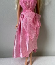 Barbie Doll Size Pink Dress With Bow 2971 - Doll Not Included