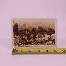 RPPC Italy Military Postcard CIMITERO MILITARE Unknown Officer Grave CHIAVARI