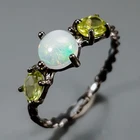 Handmade Natural Opal Ring 925 Sterling Silver Size 7.5 /R467100