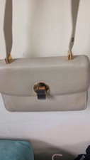 Vintage Koret beige leather bag coin purse gold hardware adjustable strap Gorj