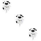 3 pcs Cartoon Wall Clock Cow Shaped Clock Ornament (White) Cartoon Wall Clock