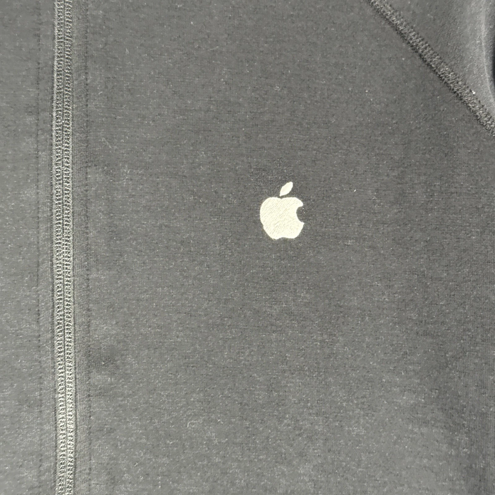 Apple Store Employee Jacket Full Zip Adult Size Small Logo Black Cotton Blend - product detail image 8