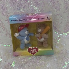 Care Bears Flocked Mini Figures Grumpy Bear Tenderheart Baseball Collectible