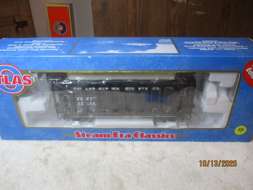 ATLAS O 2-RAIL PHILADELPHIA CUARZO 25188 ACF 70 TONELADAS TOLVA CUBIERTA COCHE NUEVO EN CAJA | Condition: Used