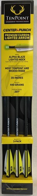 #ad TENPOINT EVO X CENTERPUNCH ALPHA BLAZE CARBON ARROWS 20quot; .001quot; GREEN 3 PK $87.98