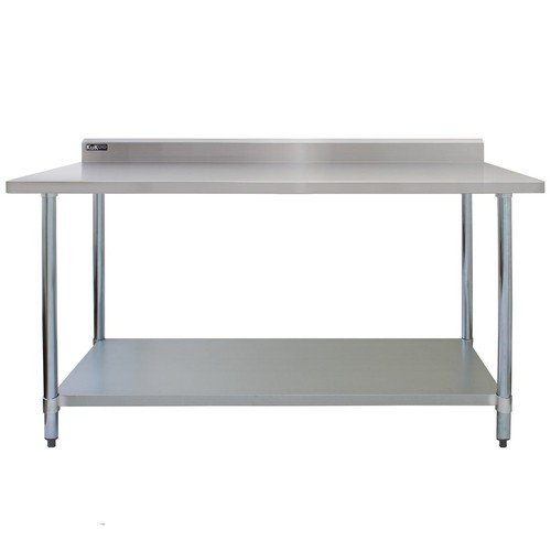 Tavolo da Cucina Commerciale 180cm & 2 Mensola a Muro 125cm in Acciaio Inox - Foto 6 di 9