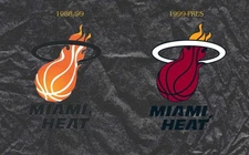 NBA Basketball Team Timeline 12x8in Metal Sign Logo History Miami Heat