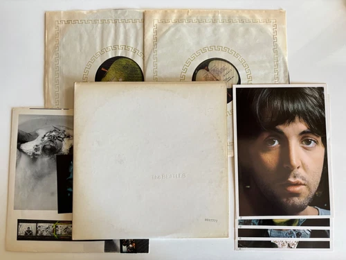 Beatles WHITE ALBUM #0007777 US 1968 2-LP Poster 4 Pix CAPITOL LOW NUMBER 4Digit