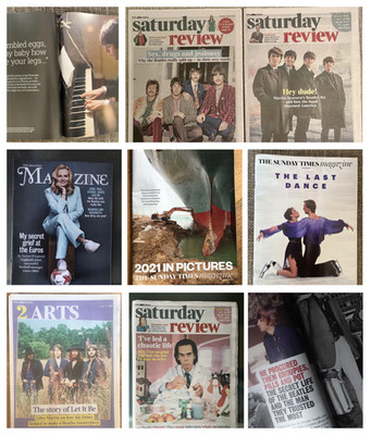7 x Sunday Times Magazines / Times Saturday Review / Times 2 Arts ~ THE BEATLES