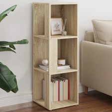 Modern Wooden Open Corner Storage Cabinet Bookcase Unit Shelving Display Wood