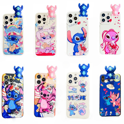 Für Samsung Galaxy A13 A14 A15 A16 A34 A54 A55 Cartoon Doll Stitch Handyhülle