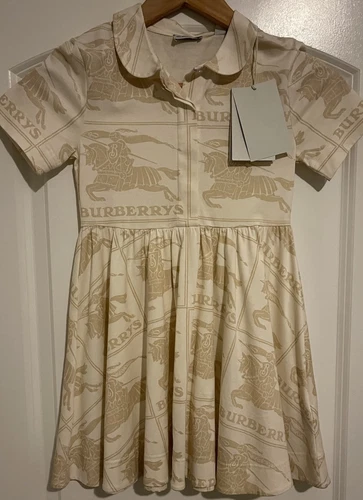 Abito Burberry Aggie logo equitazione tg8 nuovo con etichetta