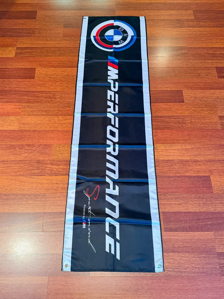 Bandera BMW M Performance Signature – 180 × 45 cm (70,8” × 17,7”) Foto 4 de 4