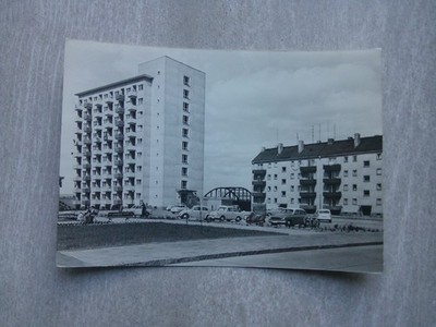 Postcard Frankfurt or Große Oder Street new buildings settlement high-rise 1965