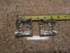 Vintage Clear Glass Salt Cellars Square Mid-Century Modern Tableware -Set of 10