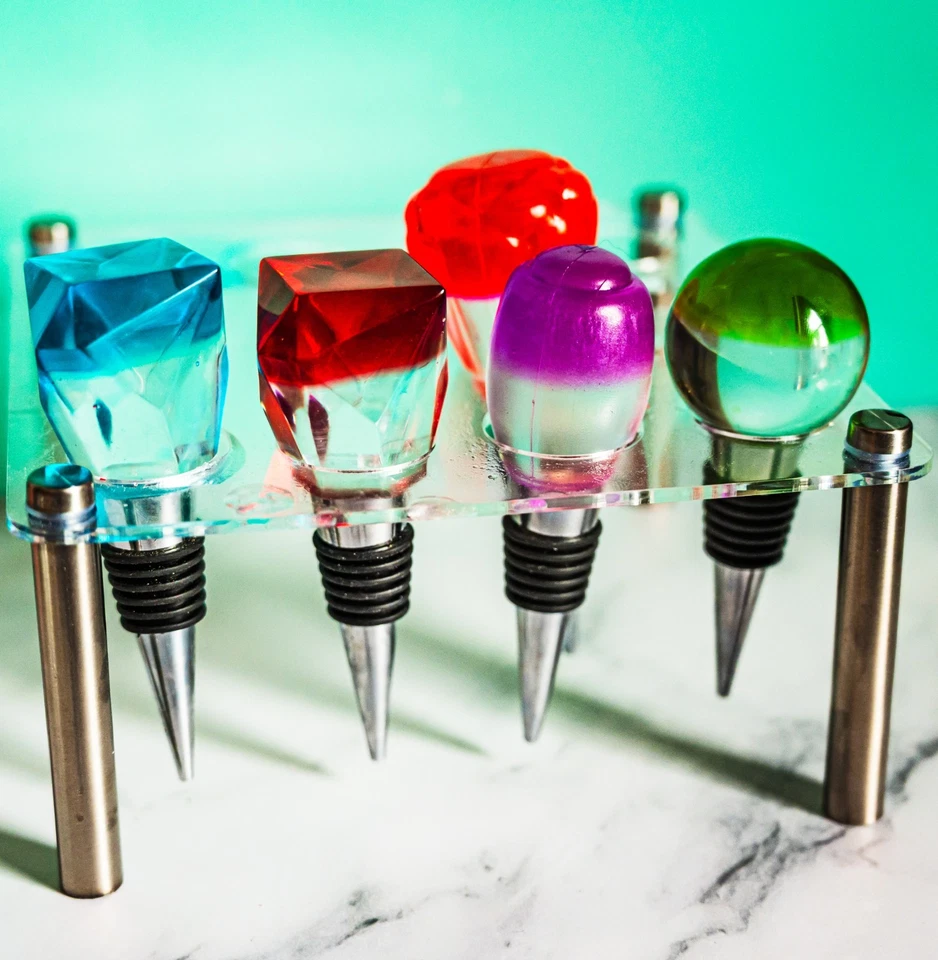 Blue Diamond Styled Handmade Wine Bottle Stoppers Home Decor - Изображение 4 из 4