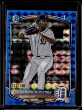 2025 Bowman Draft #BDC-172 Malachi Witherspoon Chrome Blue Geometric #/150