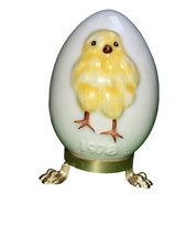 Goebel Hummel Figurine Raised Relief Chick Chicken Egg 1978 Footed Base Easter
