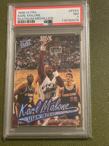 Karl Malone #P-253 1996 Ultra Platinum Medallion card