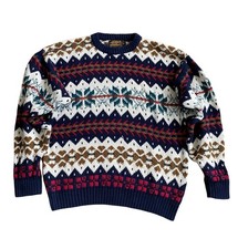 Vintage Eddie Bauer Made in USA Knit Long Sleeve Ski Sweater