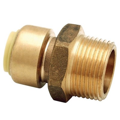 PPG 54053NLW for PlumbMaster 1/2 Push-Fit X 3/4 Mip Wolv-Bite Brass Reducing Ad
