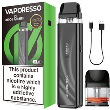 VAPORESSO XROS 6 Mini Pod Kit 1600mAh 30W 2ml USB-C or COREX Pods 4PK Fits 5 4 3
