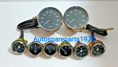 Smiths-52mm-Kit-Temp-Öl-Kraftstoff-Öl Temperatur+Volt +Amp +Drehzahl+tacho 100