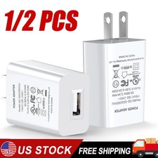 1/2pcs Universal 5V 1A US Plug USB AC Wall Charger Power Adapter For Smart Phone