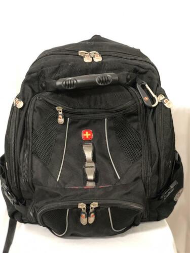 Sac à dos en nylon durable noir SwissGear Tech/17 pouces pour ordinateur portable voyage/travail/école - Photo 1 sur 11