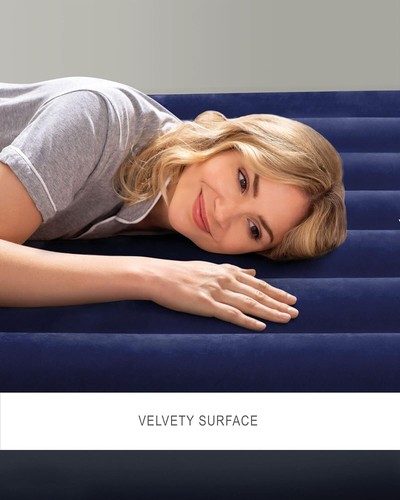 INTEX 64757E Dura-Beam Standard Downy Air Mattress - Fiber-Tech - Twin Size - 10 - Picture 3 of 8